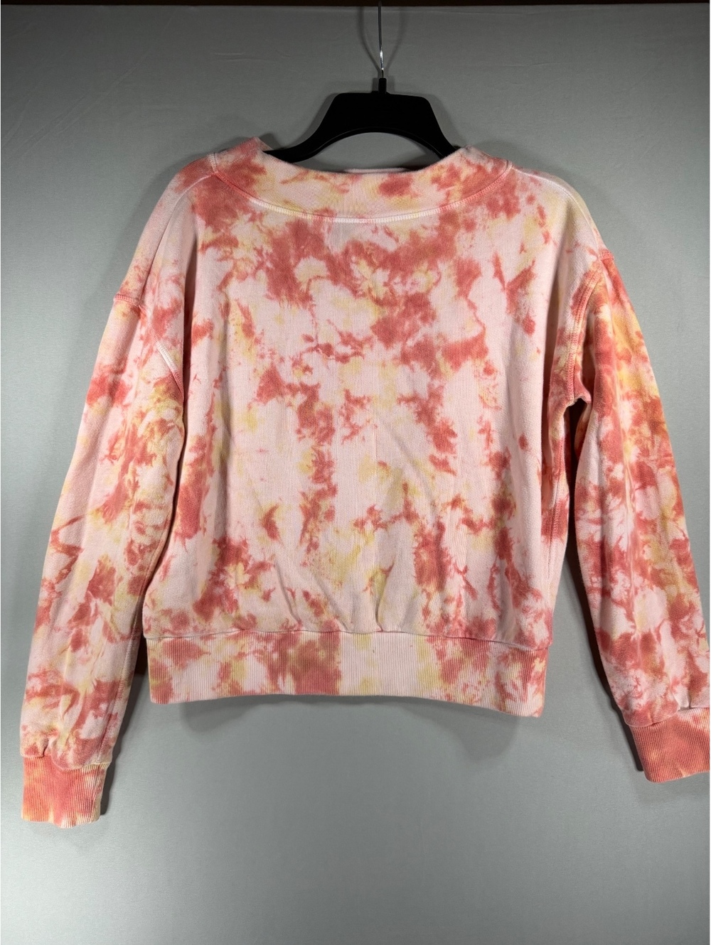Pilcro by Anthropologie Coral Tie-Dye Mockneck Sweatshirt Size Small